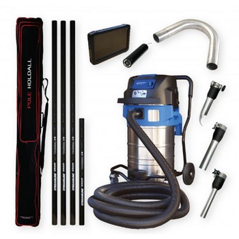 StreamVac 70L Commercial Gutter Cleaning System with 3 x 5ft Carbon Poles and CCTV Kit