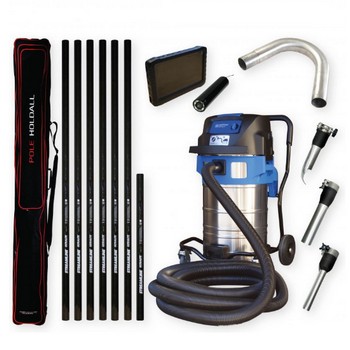 StreamVac 70L Commercial Gutter Cleaning System with 6 x 5ft Carbon Poles and CCTV Kit