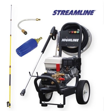 Highline Petrol Petrol Operated Cold Water Washer + Gutter Cleaning Kit