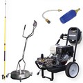Highline Petrol Petrol Operated Cold Water Washer + Gutter + Hard Surface Cleaning Kit