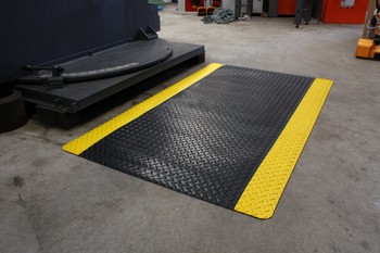 Kumfi Tough Black-Yellow Safety and Anti Fatigue Mat