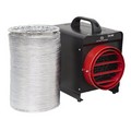 Sealey DEH3001 Industrial 3 Kw Fan Heater complete with 6m Ducting