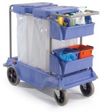 Heavy duty waste trolley